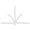 Ekena Millwork Redmond Architectural Grade PVC Gable Bracket, 96"W x 60"H x 2"D x 4"F, 15/12 Pitch GBP096X60X0204RED00 - alternate 3